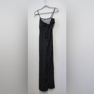 Black stripped romper